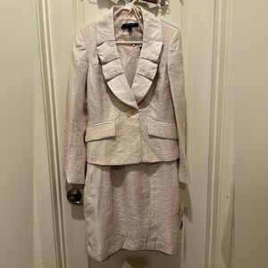 Nine West  Renaissance Blazer with ruffle collar shimmer nwt 8